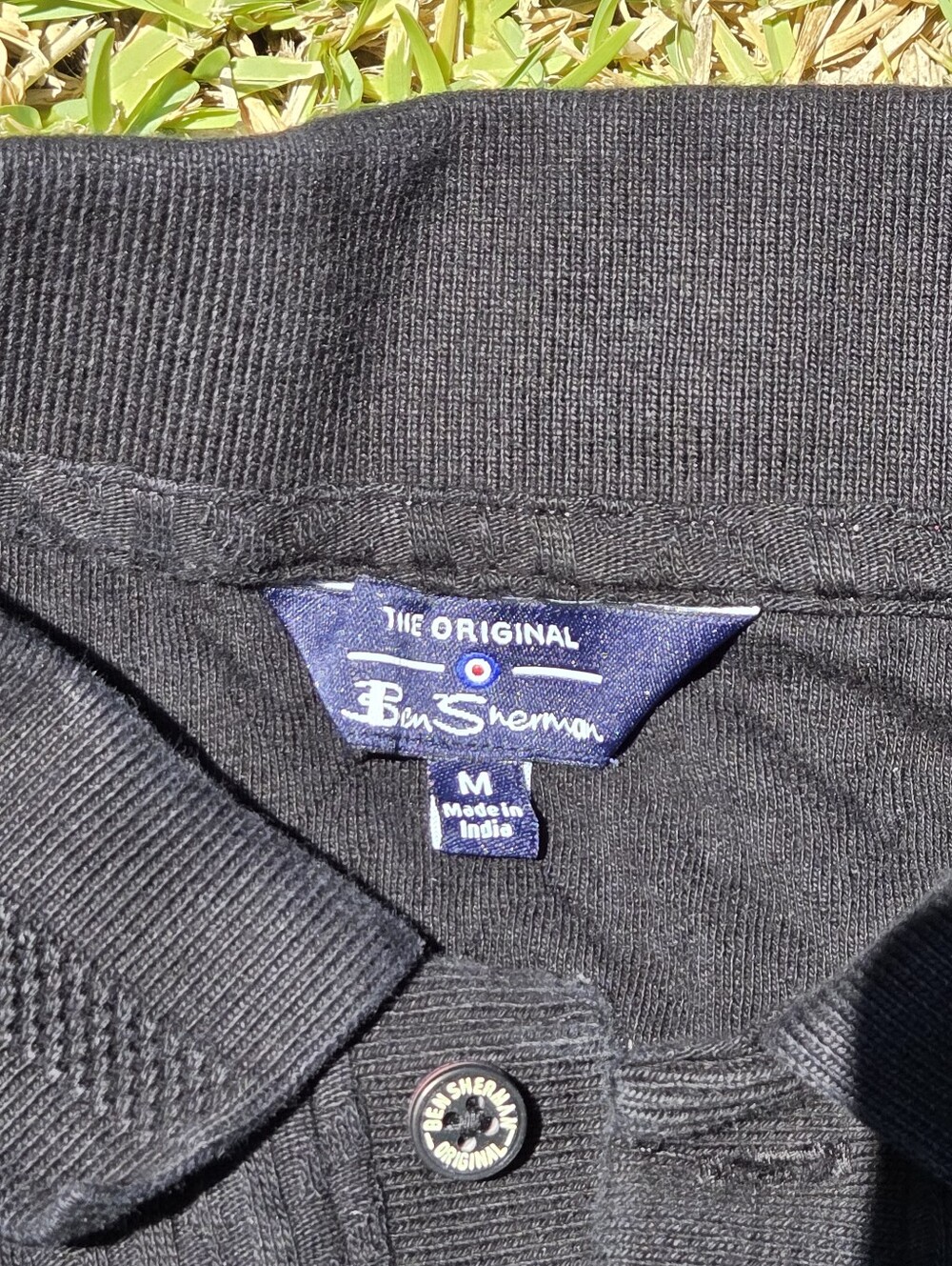 Ben Sherman Black Cotton Polo Shirt - Picture 2 of 5